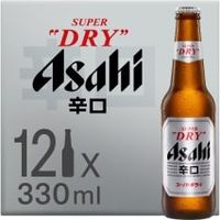 Asahi Super Dry Beer Lager Bottles 12x330ml