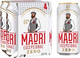 Madri Excepcional 0.0% Alcohol Free Lager 4x330ml Cans