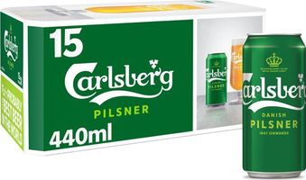 Carlsberg Pilsner Danish Lager Beer Cans 15x440ml
