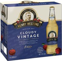 Henry Westons Cloudy Vintage Cider 8 x 500ml