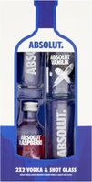 Absolut Vodka And 2 Shot Glasses Gift Set