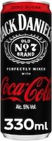 Jack Daniel's Whiskey & Coca-Cola Zero Sugar 330Ml