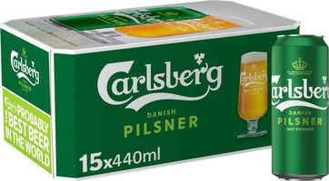 Carlsberg Pilsner Danish Lager Beer Cans 15x440ml