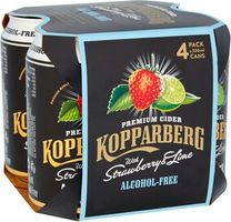 Kopparberg Alcohol Free Strawberry & Lime Fruit Cider Cans 4 x 330ml