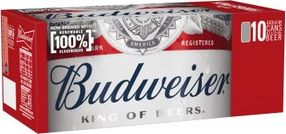 Budweiser Lager Beer Cans 10 x 440ml