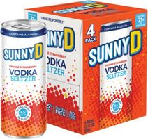 Sunny D Orange Strawberry Vodka Seltzer 4x12o...