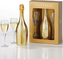 Bottega Gold Prosecco Gift Set with 2 Flutes