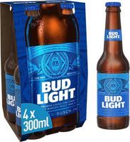 Bud Light Lager Beer Bottles
