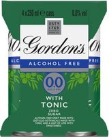 Gordon's Alcohol Free & Tonic With Lime 5% vo...