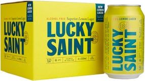 Lucky Saint Alcohol Free Lemon Lager Cans 4x330ml