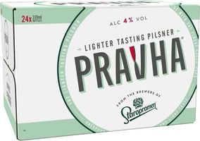 Pravha Lighter Tasting Pilsner Lager Beer