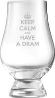 Keep Calm And Have a Dram Glencairn Whisky Glass