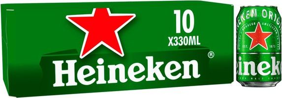 Heineken Premium Lager Beer Can 10x330ml