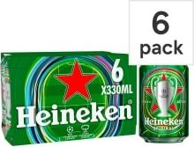 Heineken Lager Beer Can 6x330ml