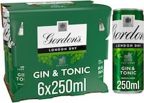 Gordon's & Tonic 6x250ml