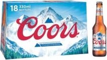 Coors Lager Beer Bottle 18 x 330ml