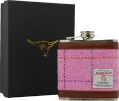 Harris Tweed Hip Flask () - Pink