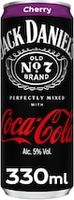 Jack Daniels & Coca-Cola Cherry 330ml Can