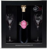 Champagne Gosset Grand Reserve Rosé Brut champagne glasses gift set