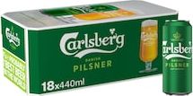 Carlsberg Danish Pilsner Lager Beer Cans 18x4...