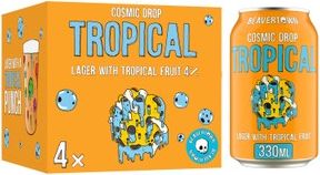 Beavertown Cosmic Drop Tropical Fruit Lager 4x330ml