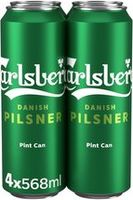 Carlsberg Danish Pilsner Lager Beer Can 4x568...