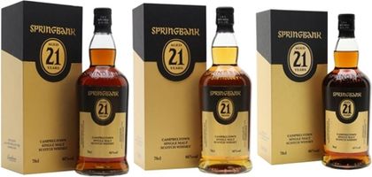 Springbank 21 Year Old Set / 3 Bottles Campbeltown Whisky