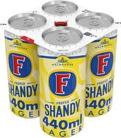 Fosters Proper Shandy Lager Beer 10x440ml