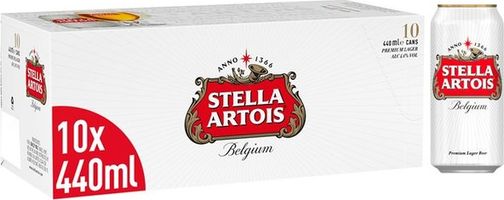 Stella Artois Belgium Premium Lager Beer Cans...