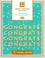 Love Cocoa Milk Chocolate Honeycomb Congrats Bar 75G