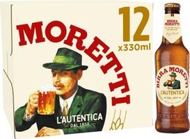 Birra Moretti Lager Beer Bottles 12 x 330ml