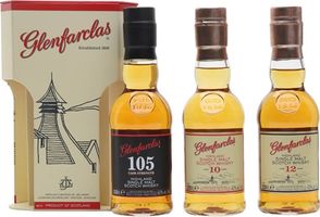 Glenfarclas 10, 12 Year Old & 105 Tri Pack / 3x20cl Highland Whisky