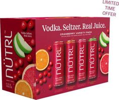 Nutrl Vodka Seltzer Cranberry Variety Pack