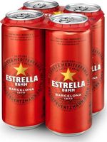 Estrella Damm Premium Lager Beer Cans 4x500ml