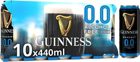 Guinness 0.0% Alcohol Free Draught Stout 10X440ml
