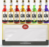 Miniature gin liqueur set of eight