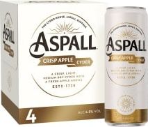 Aspall Crisp Apple Premium Cyder Can 4 x 330m...