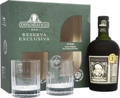 Diplomatico Reserva Exclusiva Rum Gift Set with 2 Glasses