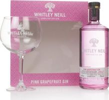 Whitley Neill Pink Grapefruit Gin Gift Pack with Glass Flavoured Gin