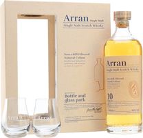 Arran 10 Year Old / Glass Pack Island Single Malt Scotch Whisky