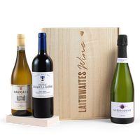 Luxury Mixed Wine & Champagne Trio in Wooden ...