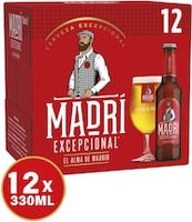 Madri Excepcional Premium Lager Beer Bottle 12 x 330ml