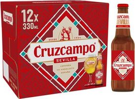 Cruzcampo Lager Beer Bottles