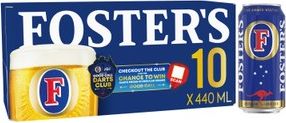 Foster's Lager Beer Can   10 x 440ml