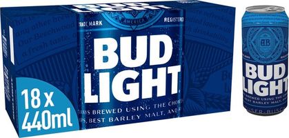Bud Light Lager Beer Cans