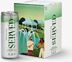 Served lime-infused hard seltzer pack of four x 250ml