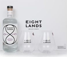 Eight Lands Vodka Gift Set with 2x Glasses Pl...