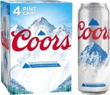 Coors Lager Beer Can 4 x 568ml