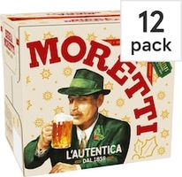 Birra Moretti Lager Beer 12x330ml Bottles