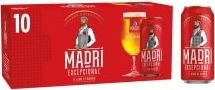 Madri Excepcional Premium Lager Beer Can 10 x...